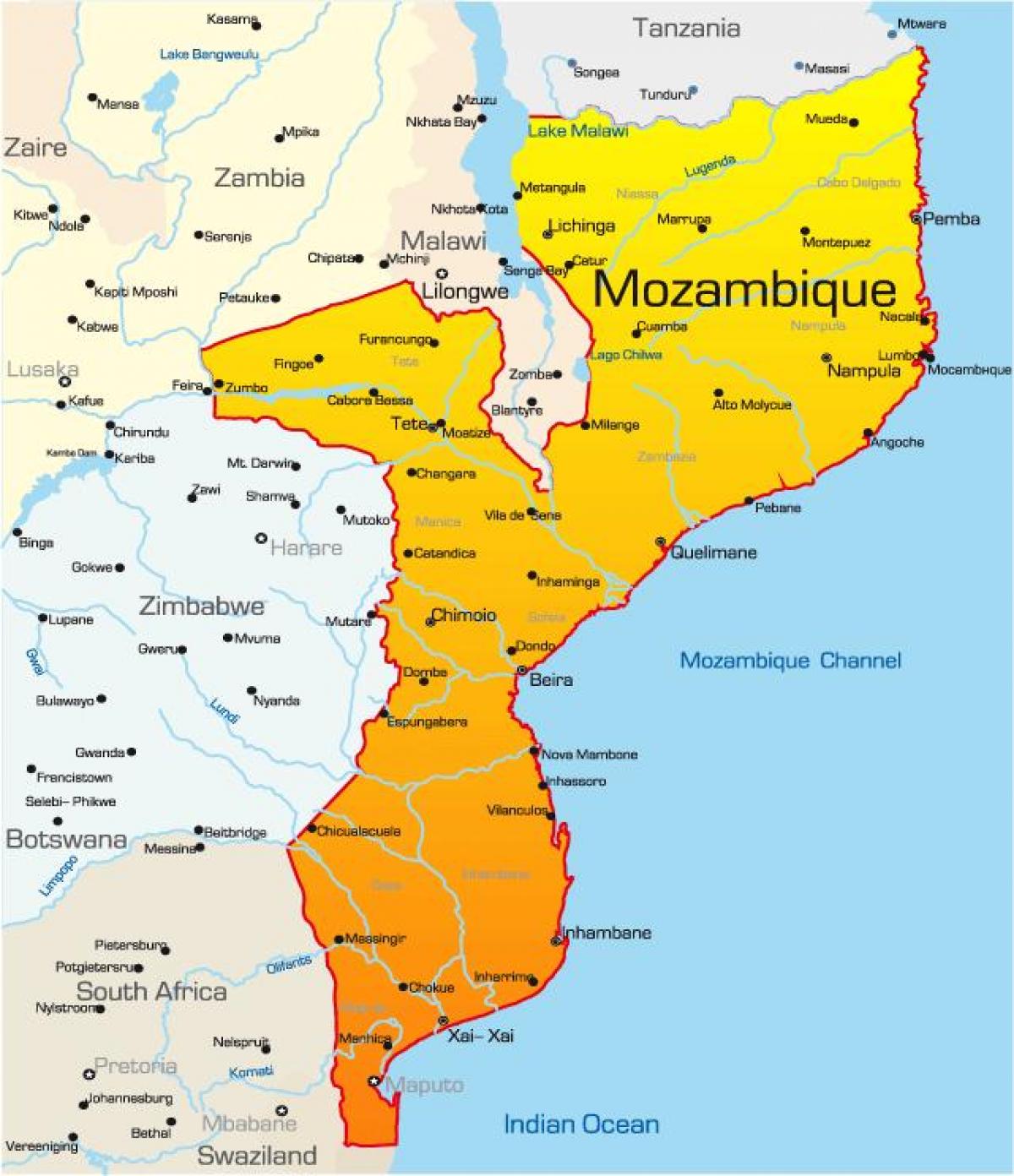 карта Мазамбіка
